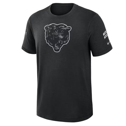 Chicago Bears Nike 2026 Salute to Service Respect Earned Black Slub T-Shirt