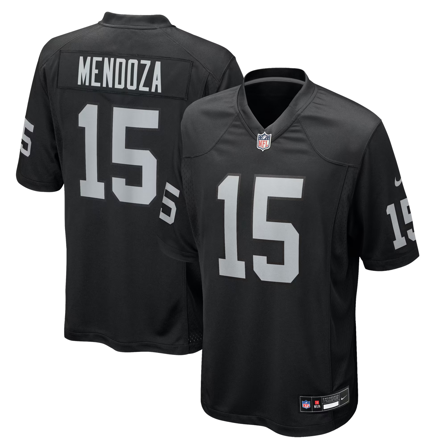 Men's Fernando Mendoza Las Vegas Raiders Nike Black Replica Game Jersey
