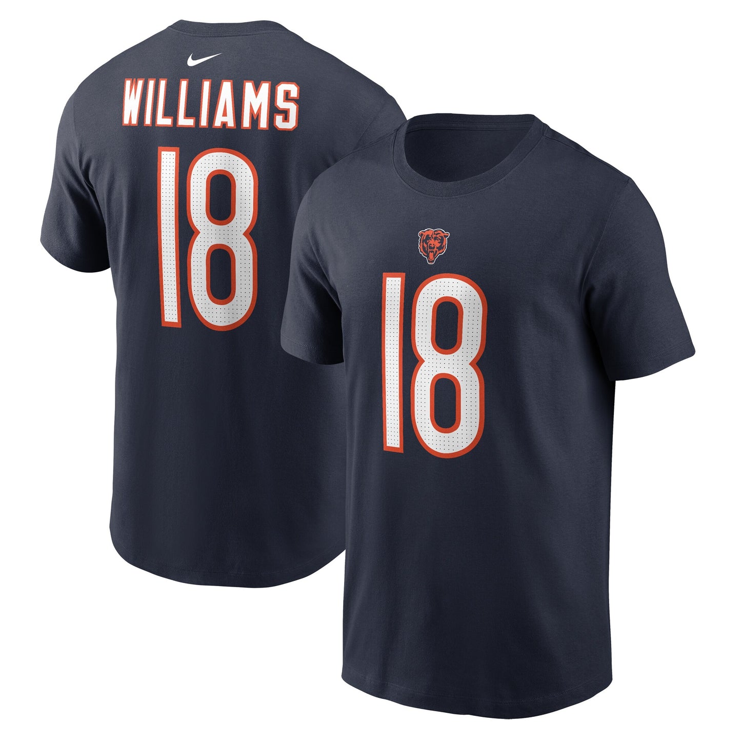 Men's Nike Caleb Williams Navy Chicago Bears Name & Number T-Shirt