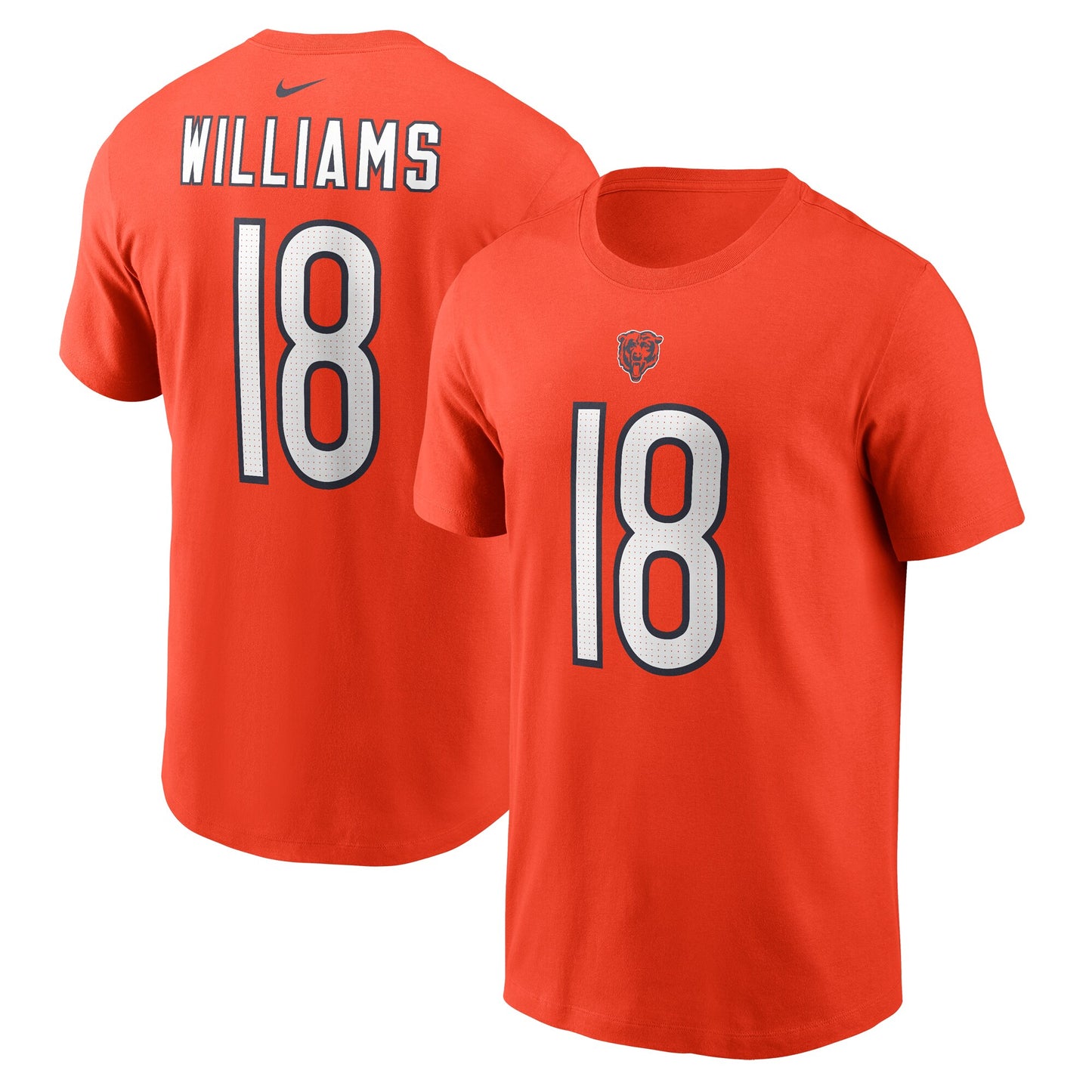 Youth Caleb Williams Chicago Bears Nike Orange FUSE Name & Number T-Shirt