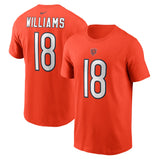 Youth Caleb Williams Chicago Bears Nike Orange FUSE Name & Number T-Shirt - Pro Jersey Sports