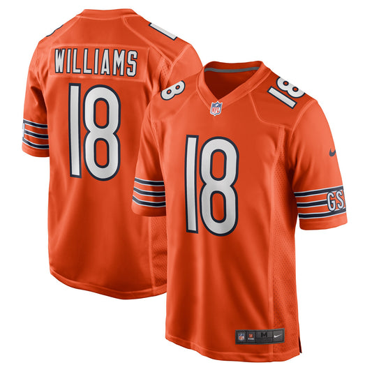 Men's Caleb Williams Chicago Bears Nike Orange Alternate Team Color Game Jersey