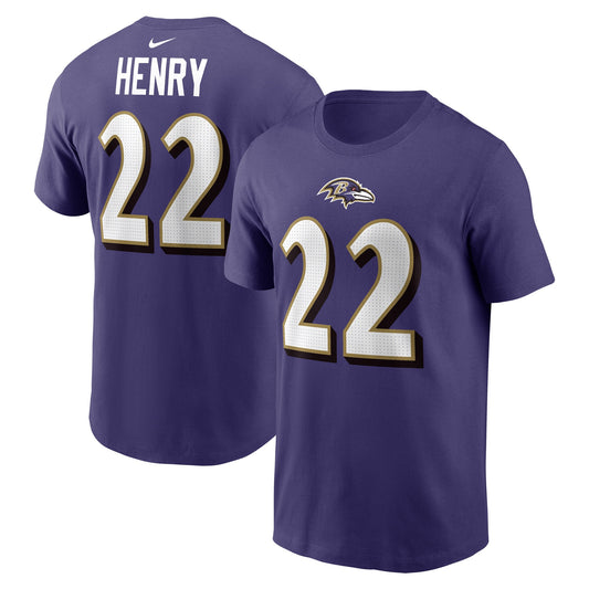 Youth Derrick Henry Baltimore Ravens Nike Purple FUSE Name & Number T-Shirt