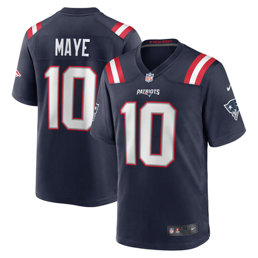 Men's New England Patriots Drake Maye Nike Navy Game Jersey