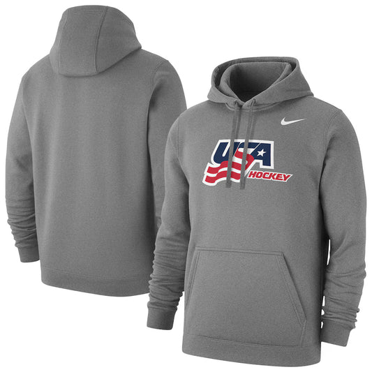 Nike Men's USA Hockey Nike 2026 Club Hoodie - Gray