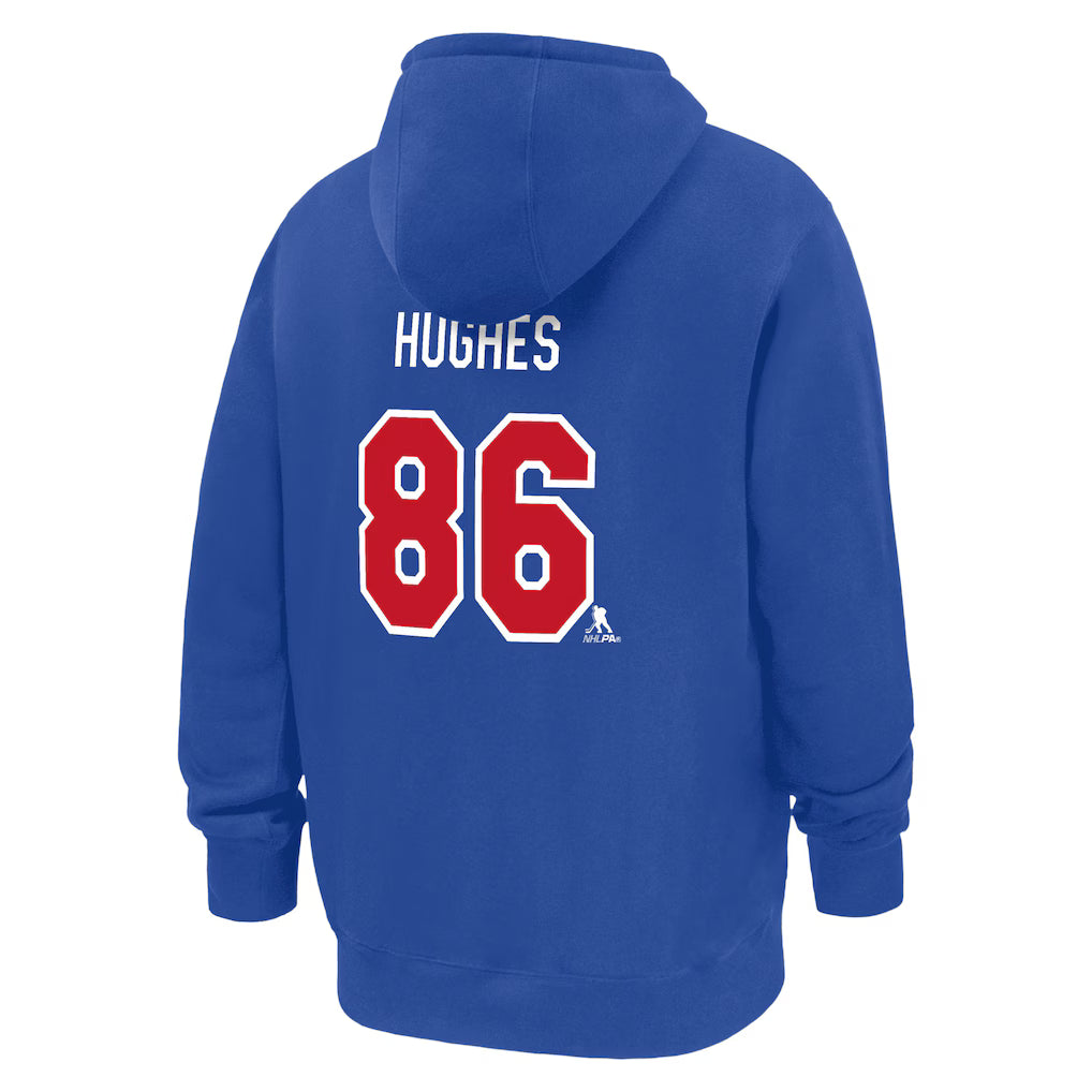 Men's Nike Jack Hughes Royal USA Hockey 2026 Name & Number Hoodie - Pro Jersey Sports