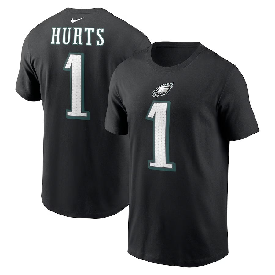 Youth Jalen Hurts Philadelphia Eagles Nike Black FUSE Name & Number T-Shirt
