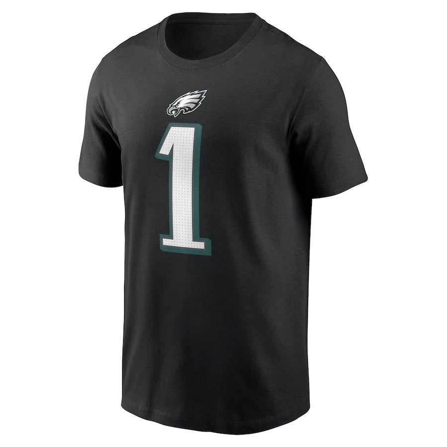 Youth Jalen Hurts Philadelphia Eagles Nike Black FUSE Name & Number T-Shirt