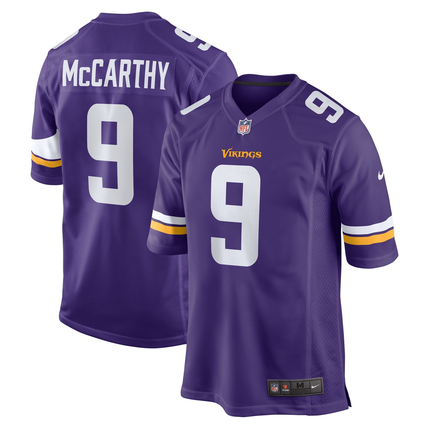 Men's JJ McCarthy Minnesota Vikings Purple Game Replica Jersey