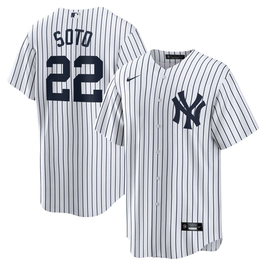 Men's New York Yankees Juan Soto Nike White Home Replica Player Jersey With Name