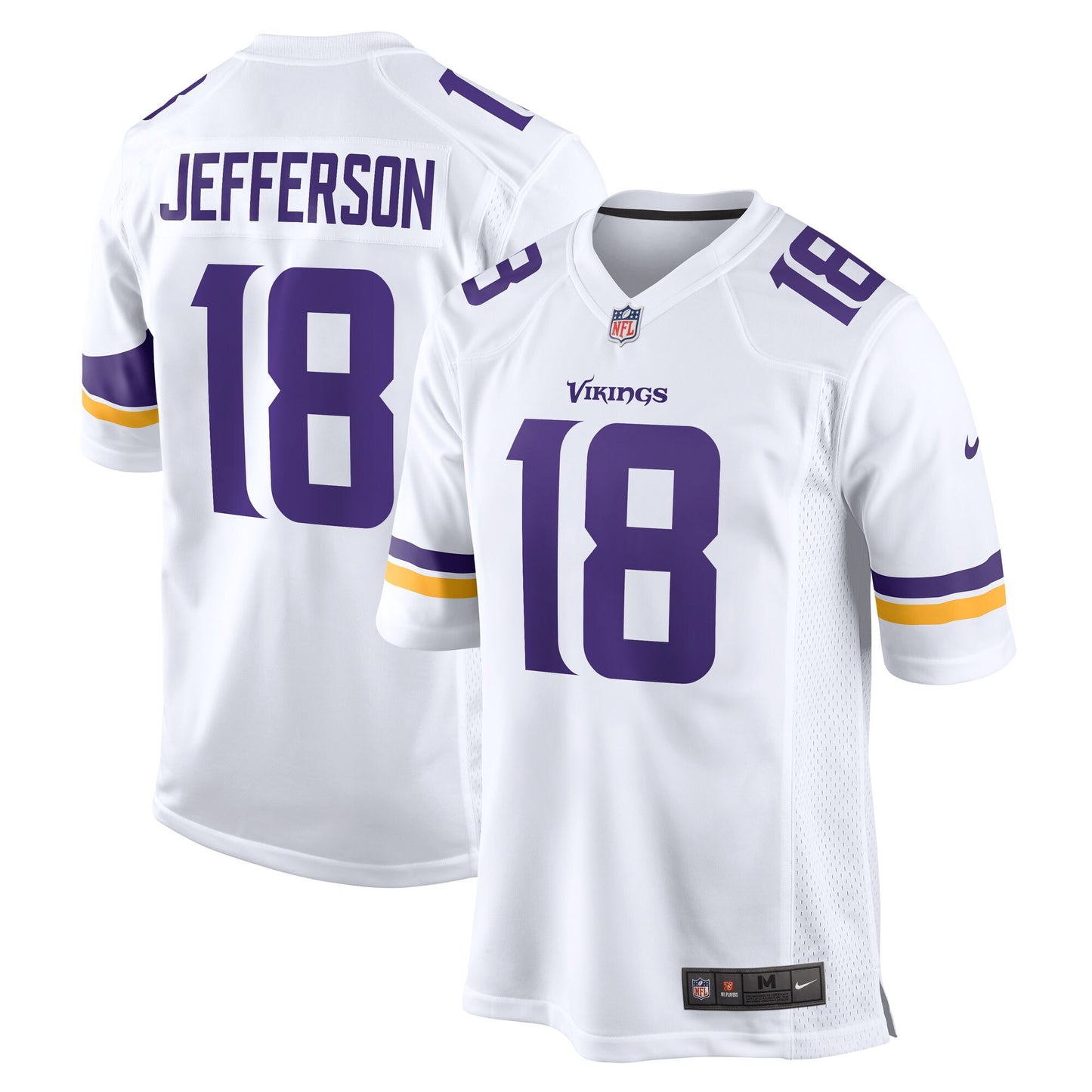 Men's Justin Jefferson Minnesota Vikings White Game Replica Jersey