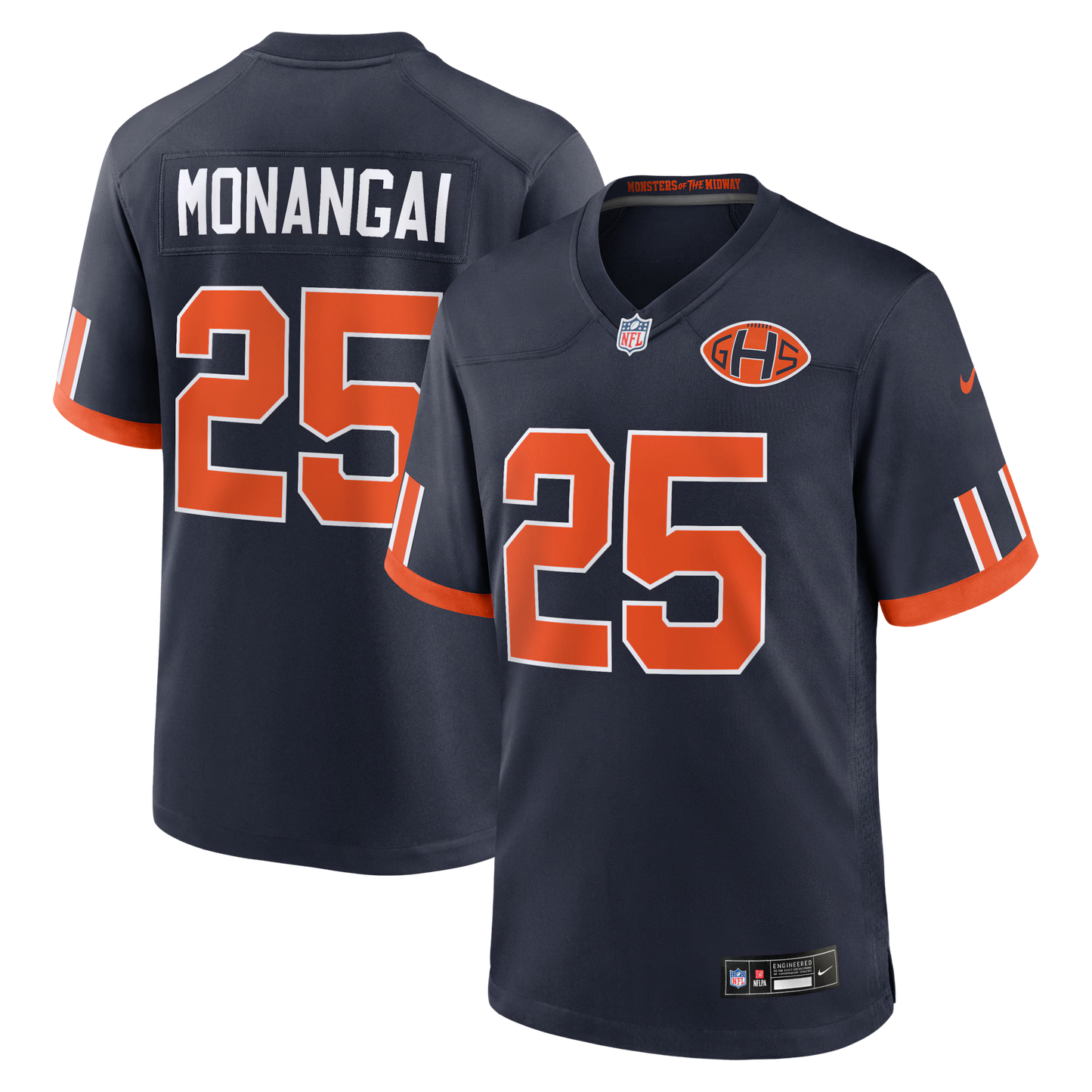 Youth Kyle Monangai Chicago Bears Navy 2026 Rivalries Collection Nike Game Jersey