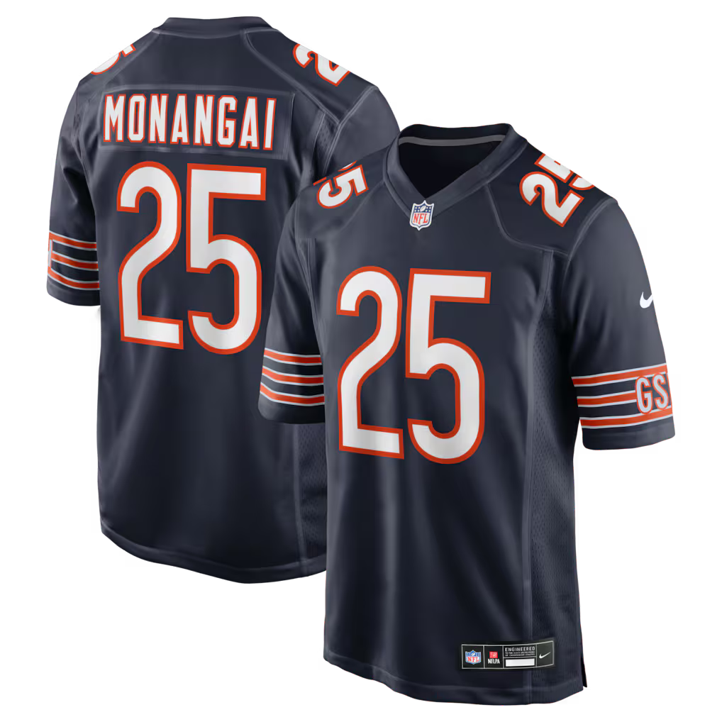 Men's Nike Kyle Monangai Navy Chicago Bears Navy Game Jersey - Pro Jersey Sports