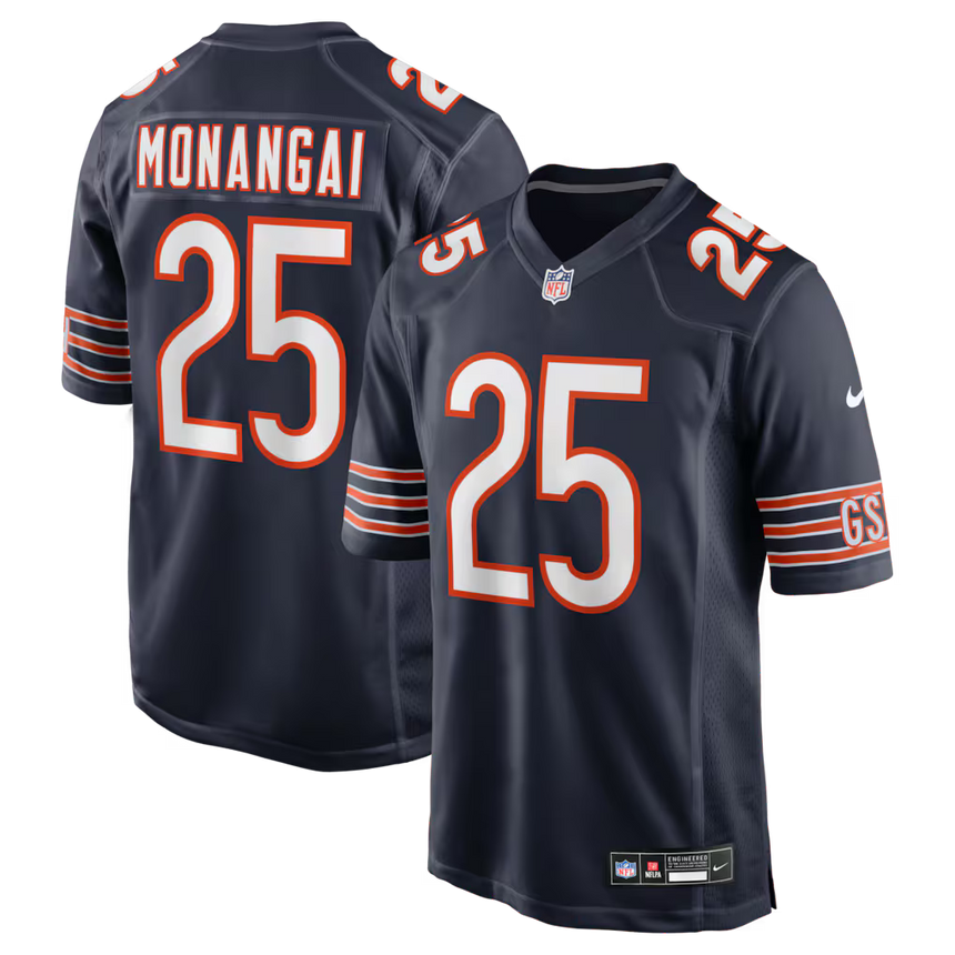 Men's Nike Kyle Monangai Navy Chicago Bears Navy Game Jersey - Pro Jersey Sports
