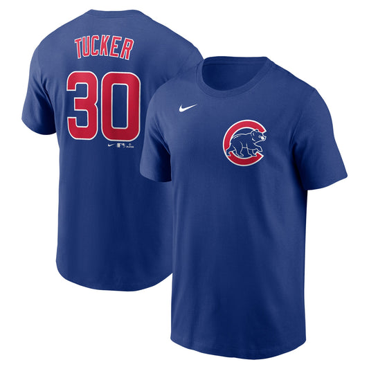 Youth Chicago Cubs Kyle Tucker Royal Nike Name And Number Tee