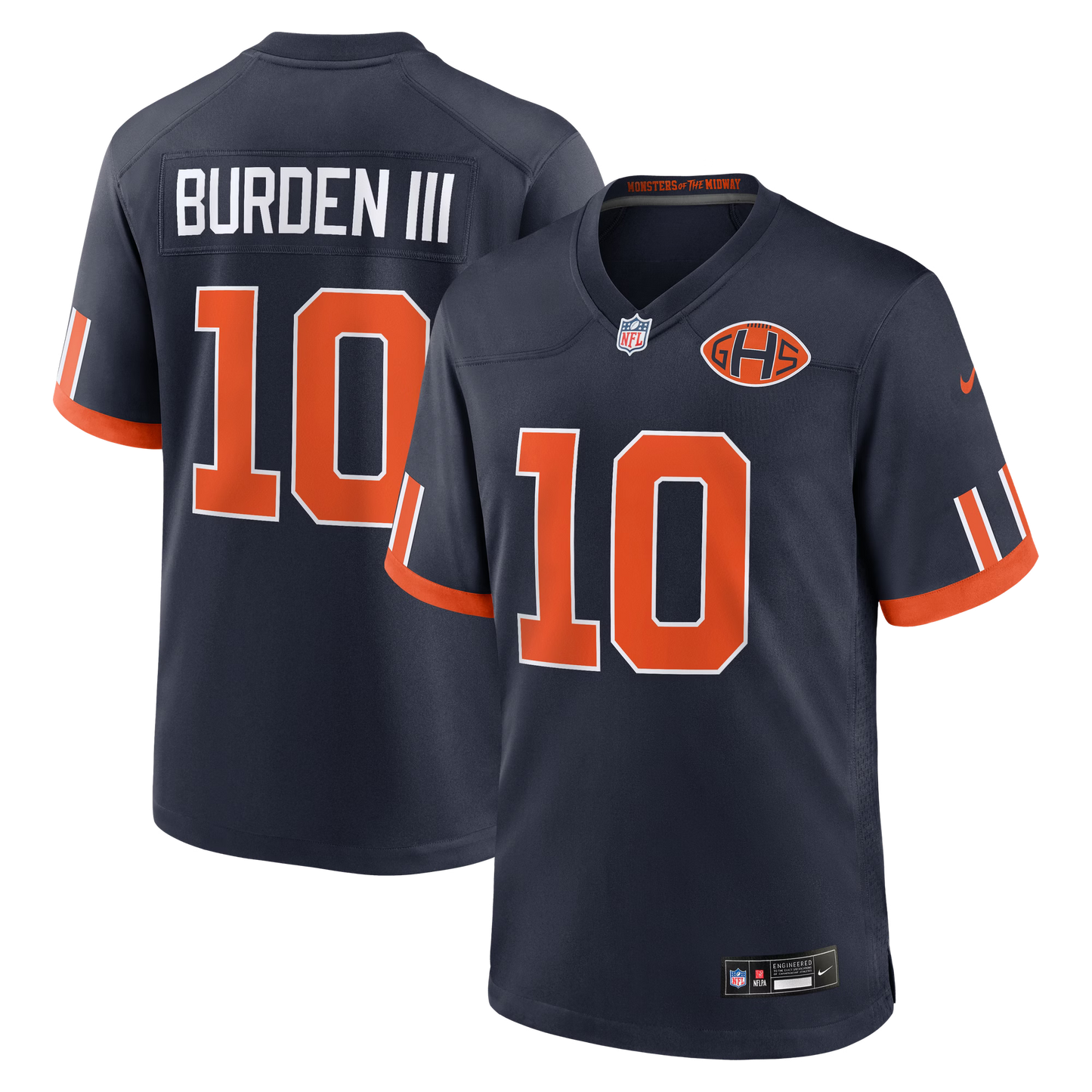 Youth Luther Burden III Chicago Bears Navy 2026 Rivalries Collection Nike Game Jersey
