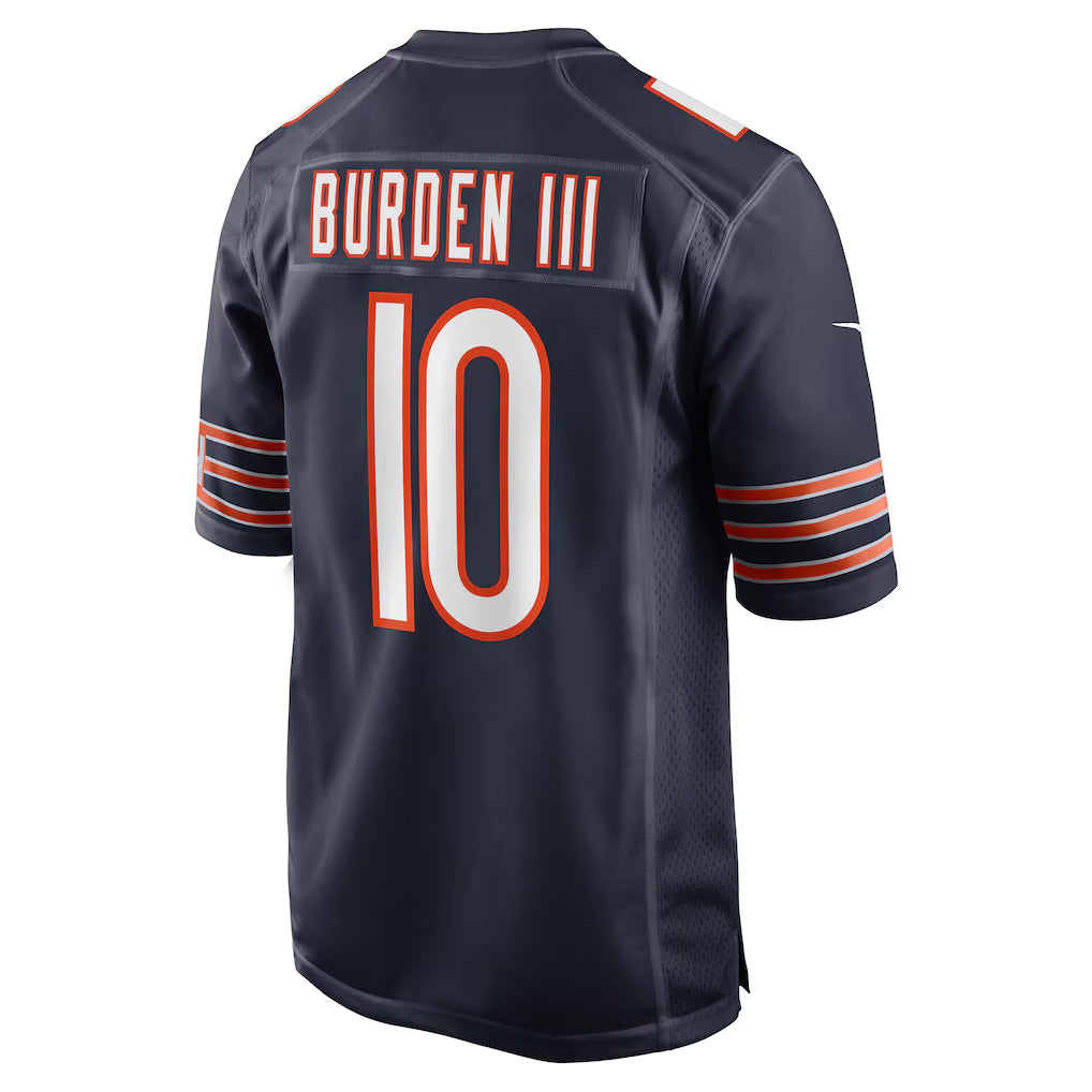 Men's Chicago Bears Luther Burden III Nike Navy Team Color Game Jersey
