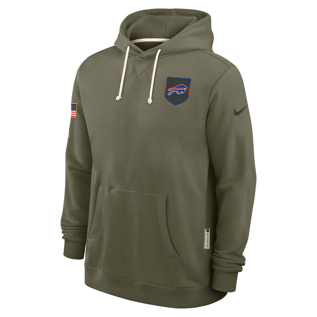 Men's Buffalo Bills Nike Olive Green 2025 Salute To Service Club Pullover Hoodie - Pro Jersey Sports