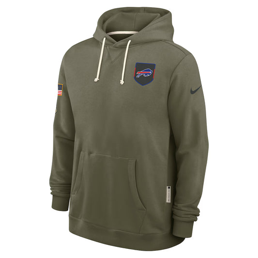 Men's Buffalo Bills Nike Olive Green 2025 Salute To Service Club Pullover Hoodie - Pro Jersey Sports