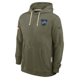 Men's Detroit Lions Nike Olive Green 2025 Salute To Service Club Pullover Hoodie - Pro Jersey Sports