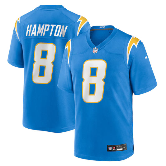 Men's Omarion Hampton Los Angeles Chargers Powder Blue Nike Game Jersey - Pro Jersey Sports