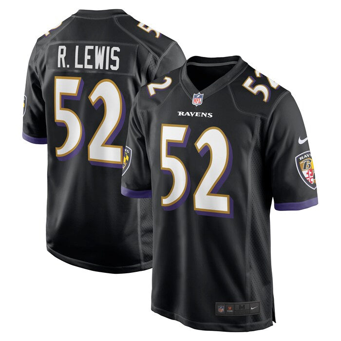 Men's Ray Lewis Baltimore Ravens Nike Black Game Player Jersey