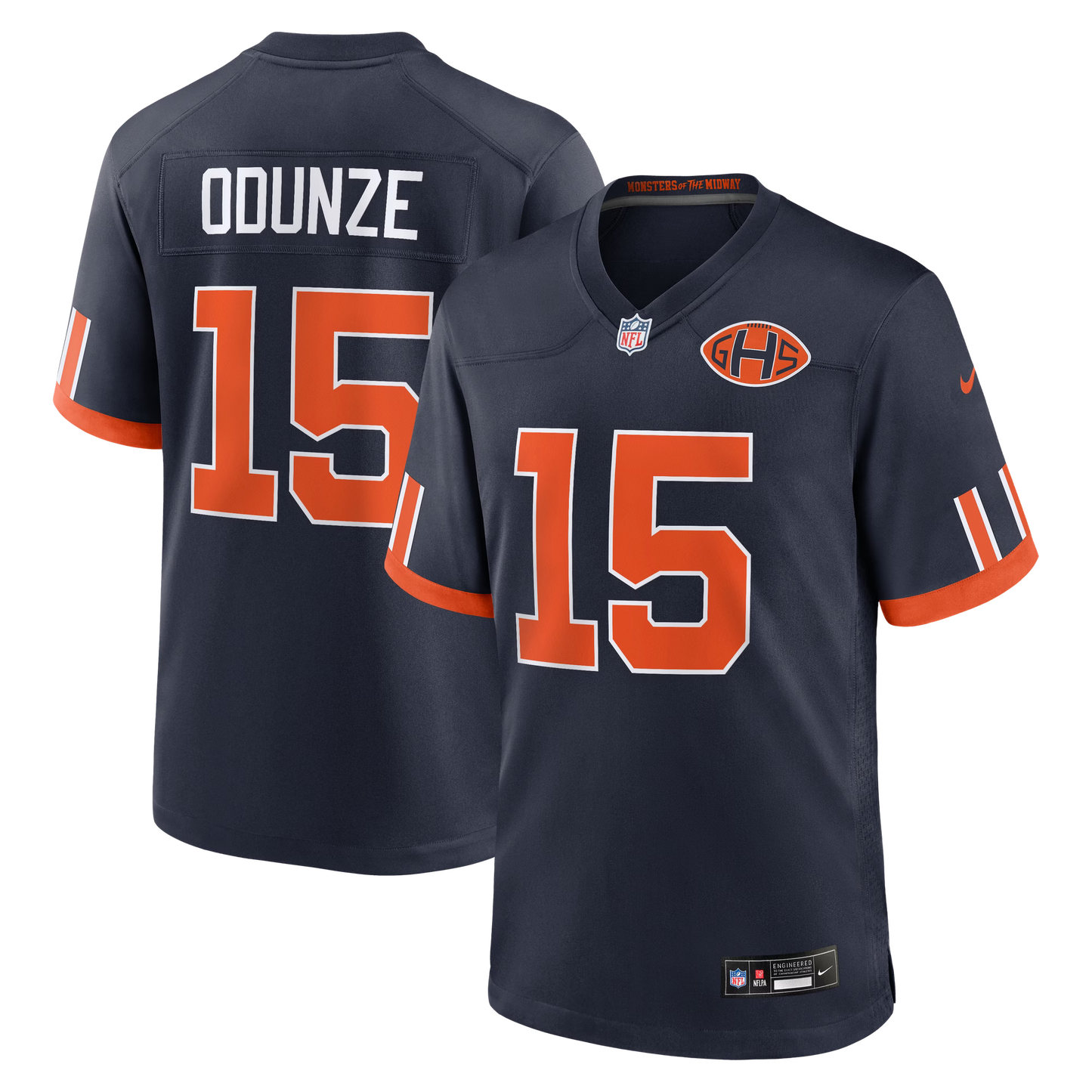 Youth Rome Odunze Chicago Bears Navy 2026 Rivalries Collection Nike Game Jersey