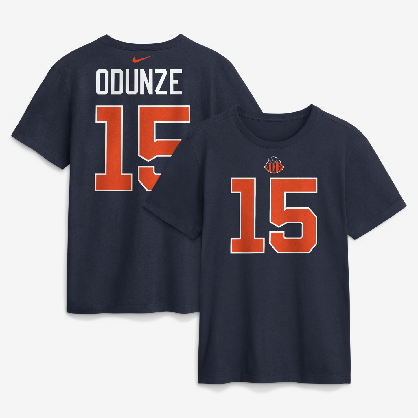 Youth Nike Rome Odunze Chicago Bears 2026 Rivalries Navy Name & Number T-Shirt