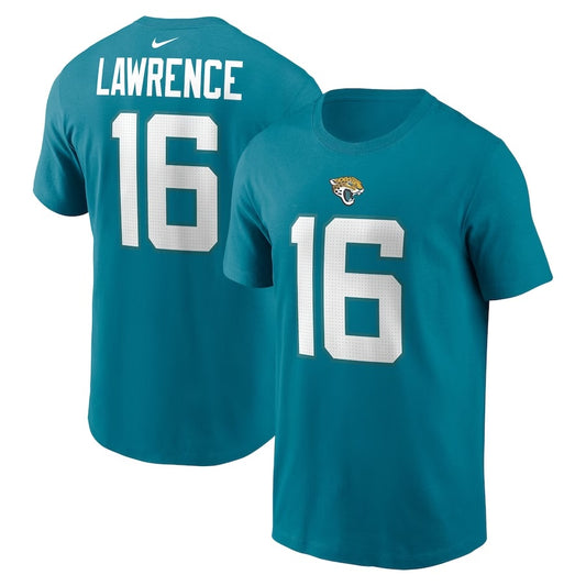 Youth Trevor Lawrence Jacksonville Jaguars Nike Teal FUSE Name & Number T-Shirt