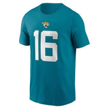 Youth Trevor Lawrence Jacksonville Jaguars Nike Teal FUSE Name & Number T-Shirt - Pro Jersey Sports