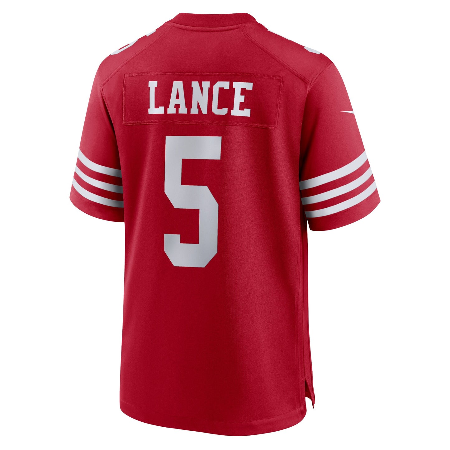 Men's San Francisco 49ers Trey Lance Nike Red Player Game Jersey