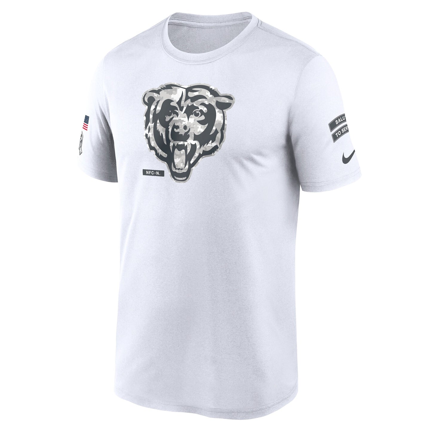 Men's Chicago Bears Nike White 2024 Salute To Service Legend Performance T-Shirt