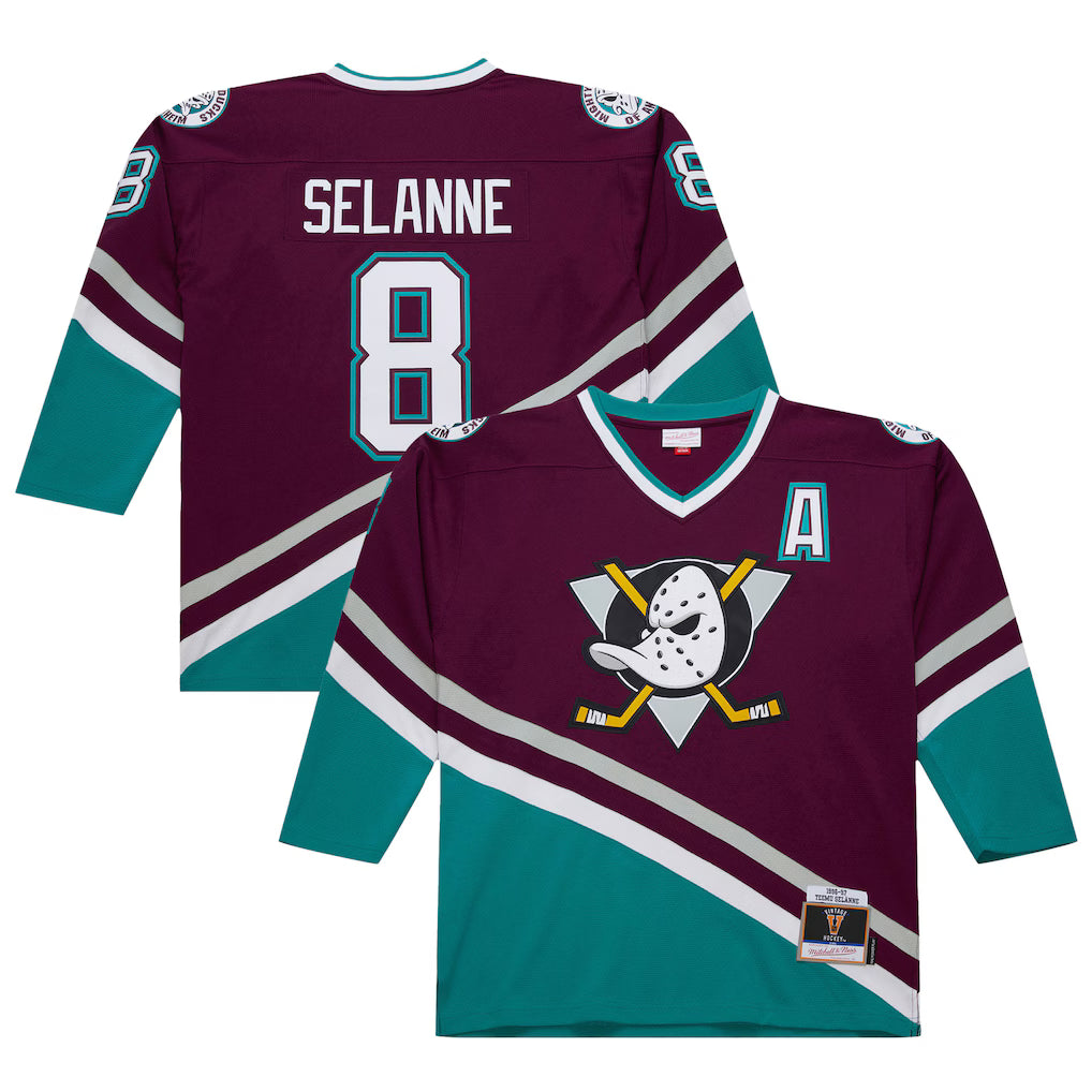 Men's Teemu Selanne Anaheim Ducks 1996-97 Purple Power Play Jersey - Pro Jersey Sports