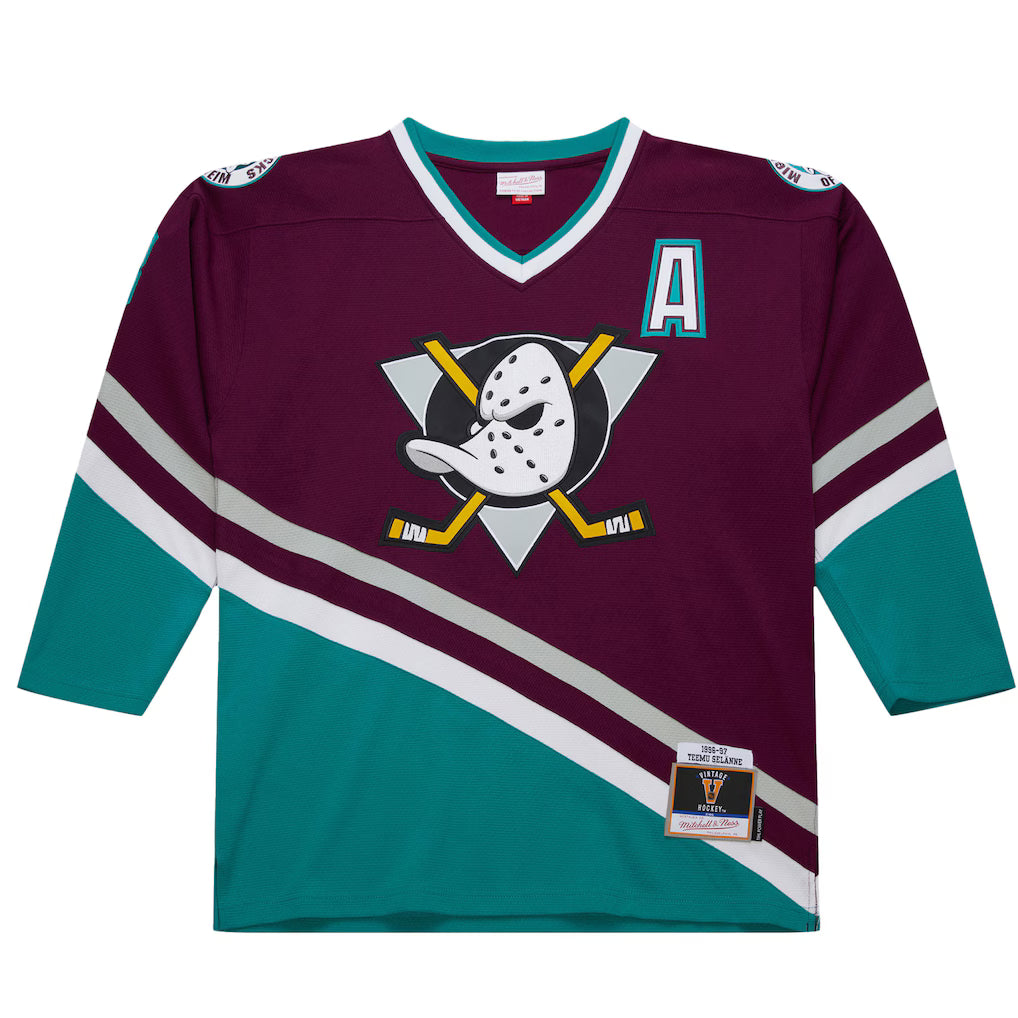 Men's Teemu Selanne Anaheim Ducks 1996-97 Purple Power Play Jersey - Pro Jersey Sports