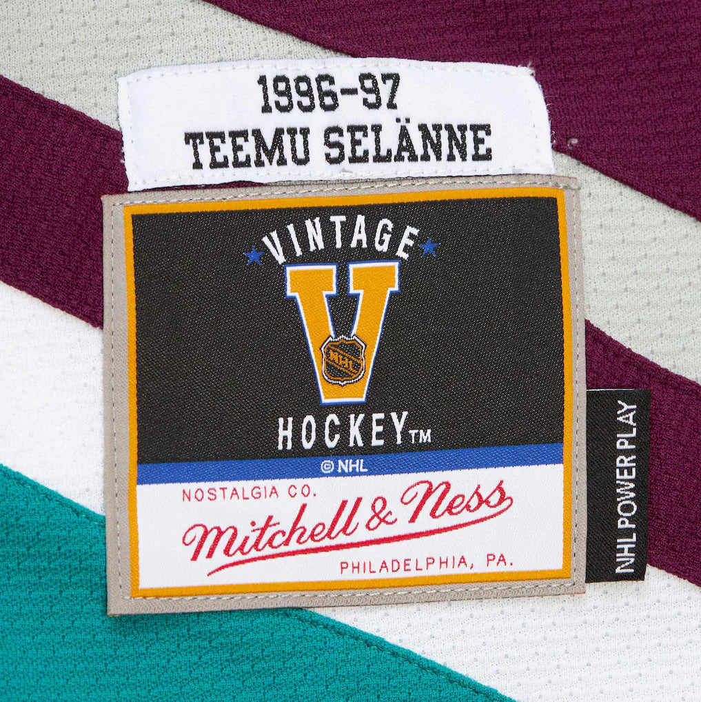 Men's Teemu Selanne Anaheim Ducks 1996-97 Purple Power Play Jersey - Pro Jersey Sports