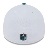 Men's Philadelphia Eagles Primary Logo New Era White/Green 2023 Sideline 39THIRTY Flex Hat - Pro Jersey Sports