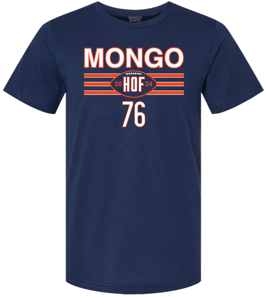 Men's Steve McMichael Mongo Hall of Fame Obvious Shirts Navy Tee