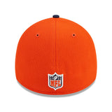 Men's Chicago Bears Historical Logo New Era Orange/Navy 2023 Sideline 39THIRTY Flex Hat - Pro Jersey Sports