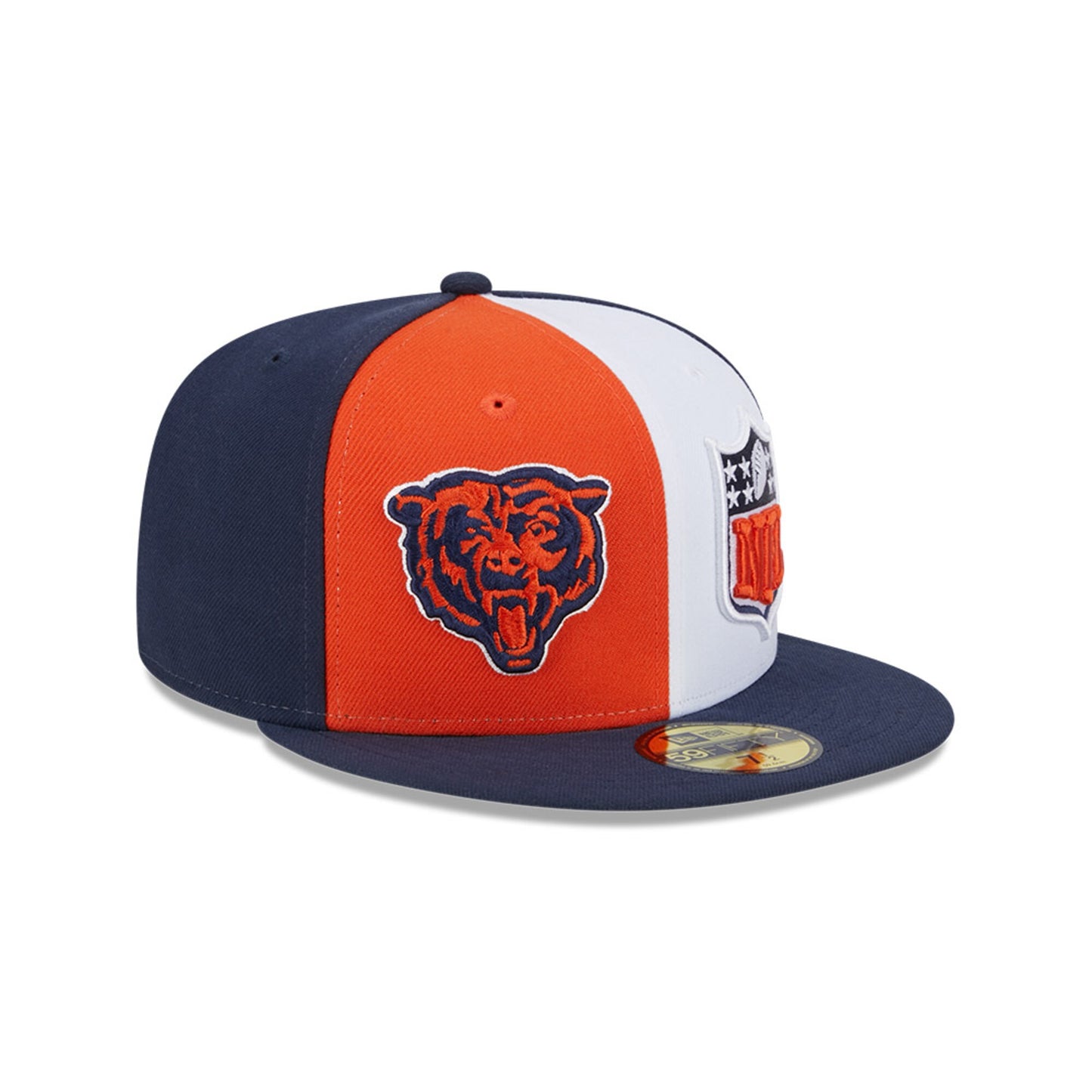 Chicago Bears 2023 Sideline Primary Logo Navy/Orange/White New Era 59FIFTY Fitted Hat