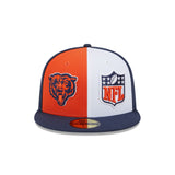 Chicago Bears 2023 Sideline Primary Logo Navy/Orange/White New Era 59FIFTY Fitted Hat - Pro Jersey Sports