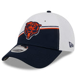 Men's Chicago Bears New Era White/Navy 2023 NFL Alternate Logo 9FORTY Adjustable Hat - Pro Jersey Sports