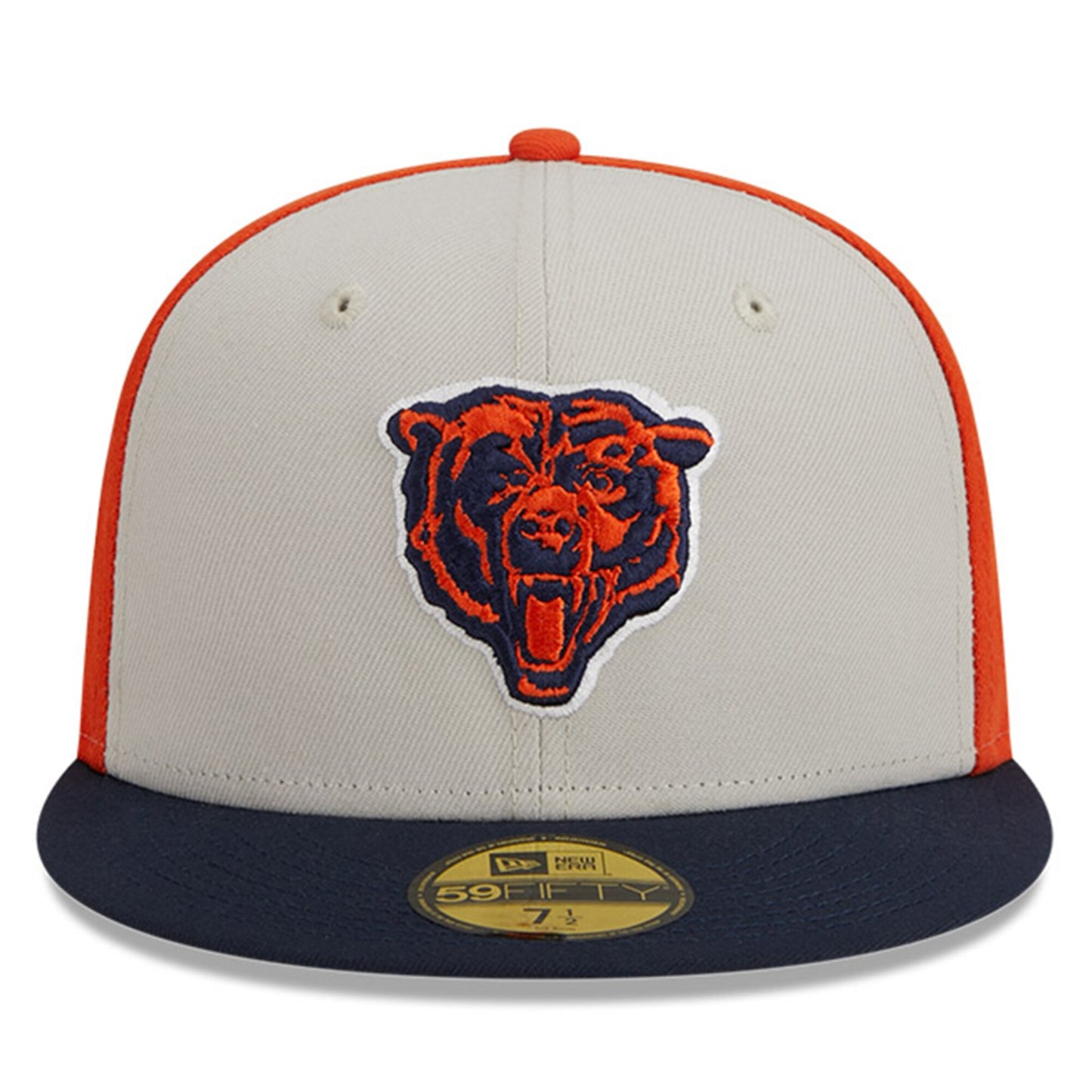 Men's Chicago Bears New Era Cream/Navy 2023 Sideline Historic 59FIFTY Fitted Hat