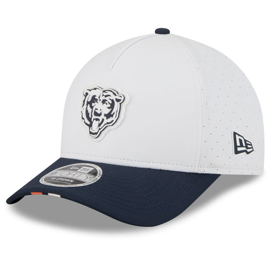 Men's Chicago Bears New Era White/Navy 2025 NFL Training Camp 9FORTY M-Crown Adjustable A-Frame Hat - Pro Jersey Sports