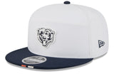 Men's Chicago Bears New Era White/Navy 2025 NFL Training Camp Split Panel 9FIFTY Snapback Hat - Pro Jersey Sports
