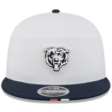 Men's Chicago Bears New Era White/Navy 2025 NFL Training Camp Split Panel 9FIFTY Snapback Hat - Pro Jersey Sports