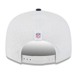 Men's Chicago Bears New Era White/Navy 2025 NFL Training Camp Split Panel 9FIFTY Snapback Hat - Pro Jersey Sports