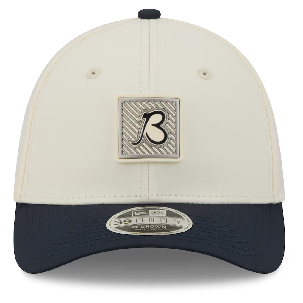 Chicago Bears New Era Ivory 2026 NFL Training Camp 39THIRTY M-Crown Flex Hat-B Logo