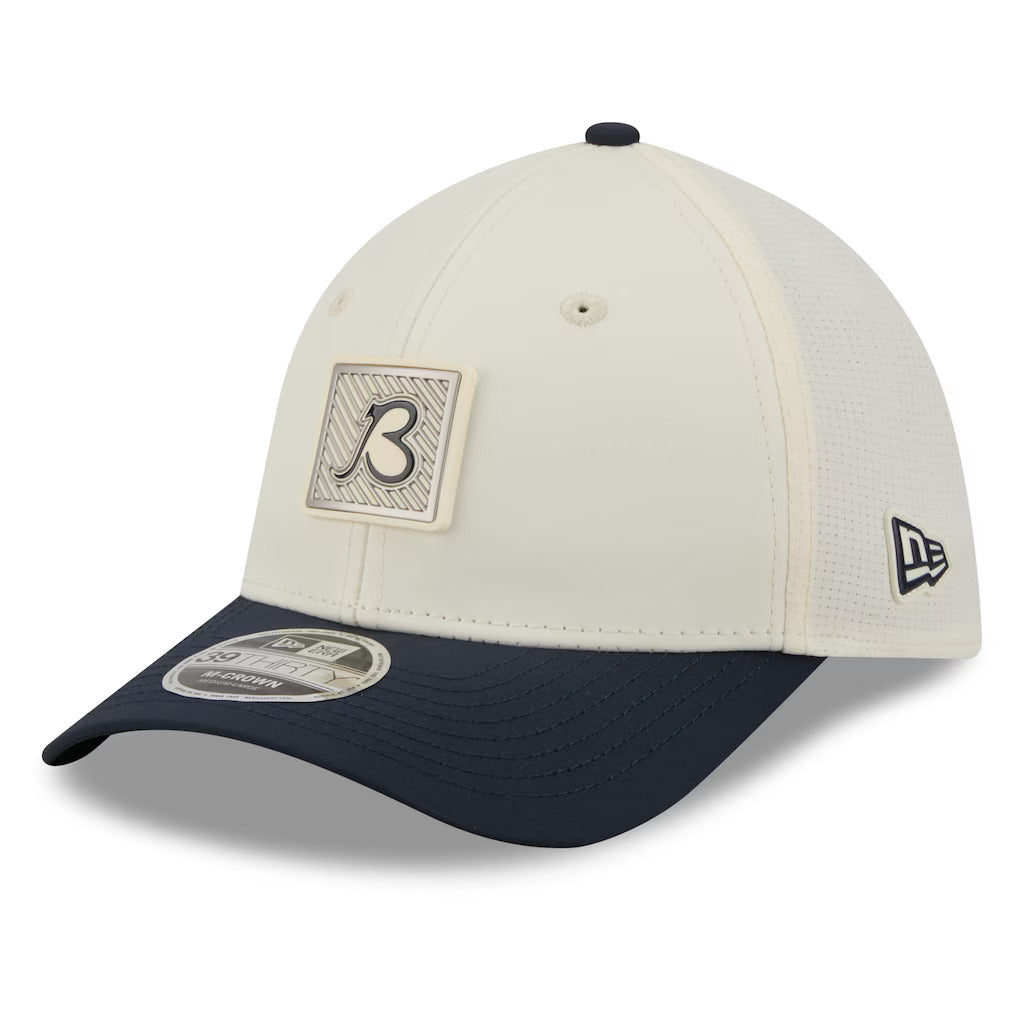 Chicago Bears New Era Ivory 2026 NFL Training Camp 39THIRTY M-Crown Flex Hat-B Logo