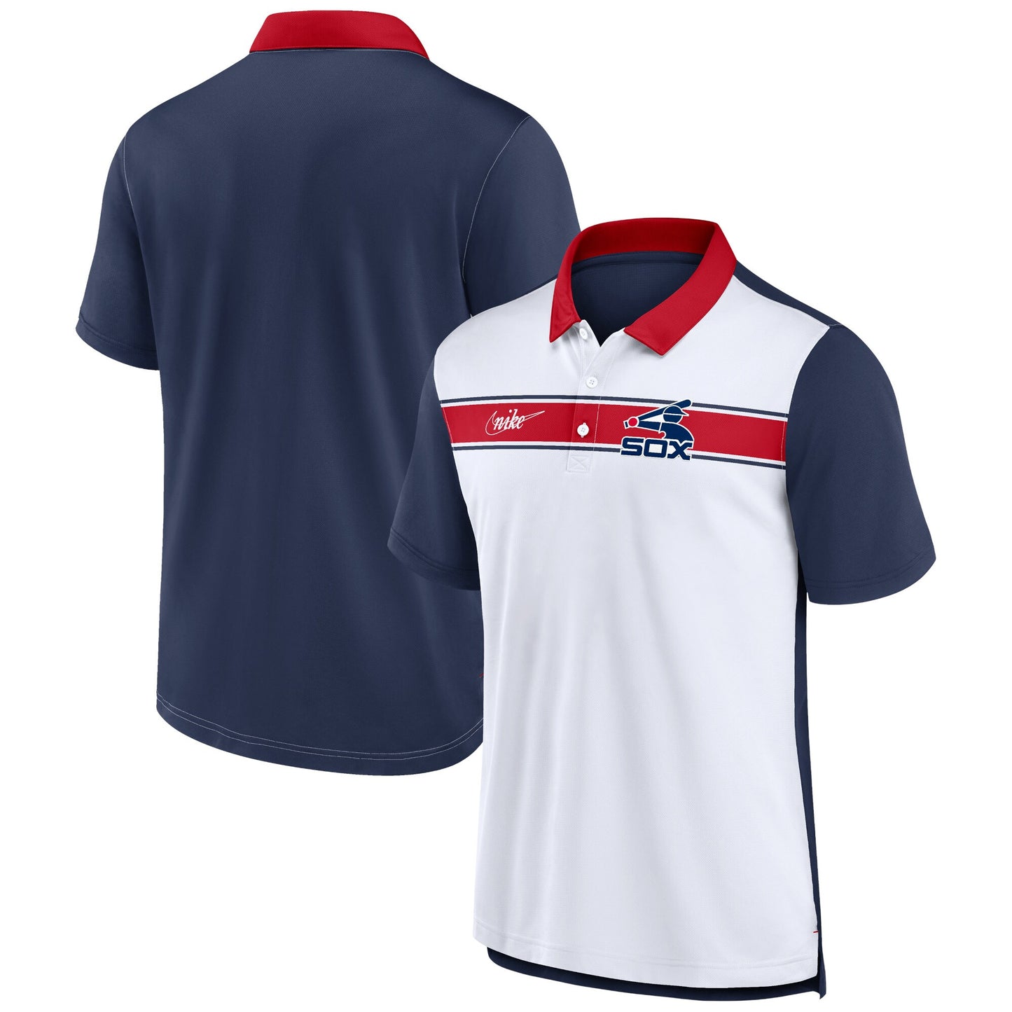 Men's Chicago White Sox Nike Cooperstown Collection Rewind Stripe Polo