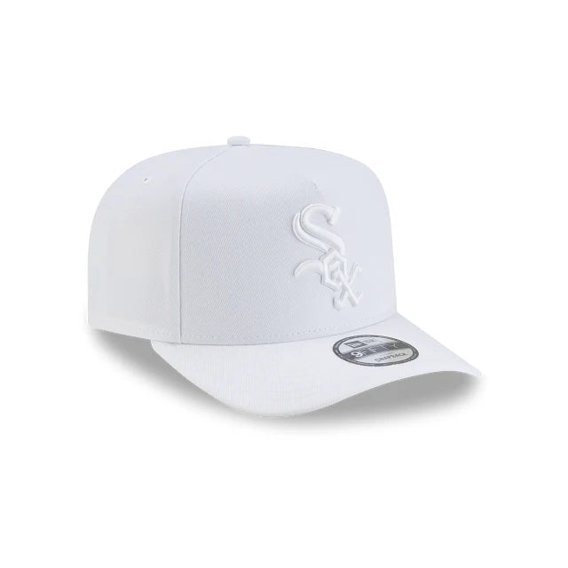 Chicago White Sox New Era White Team Logo A-Frame 9FIFTY Snapback Hat